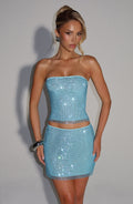 Nila Mini Skirt - Aqua